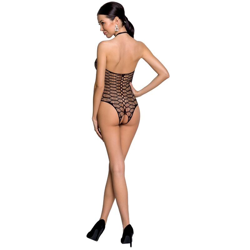 Passion - Woman Bs087 Bodystocking Negro Talla Única