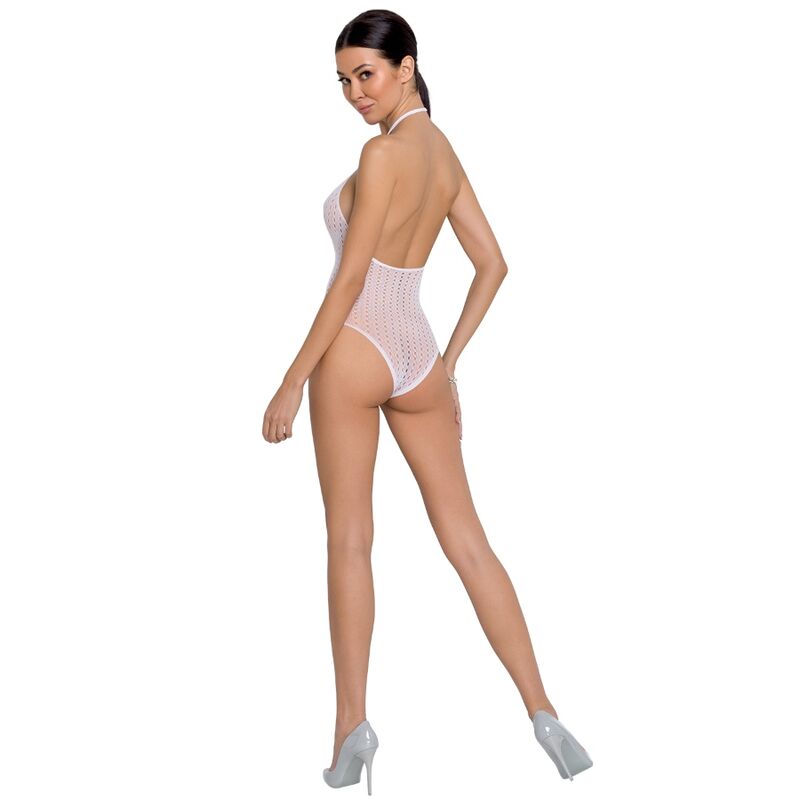 Passion - Woman Bs088 Bodystocking Blanco Talla Única