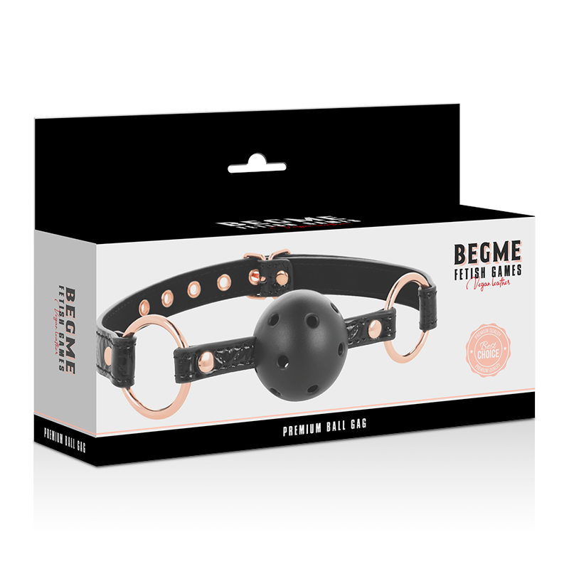 Begme - Black Edition Mordaza Cuero Vegano