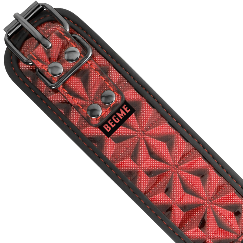 Begme - Red Edition Collar Cuero Vegano Con Forro De Neopreno