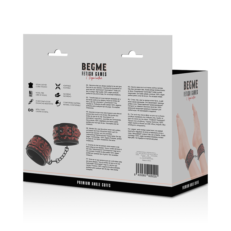 Begme - Red Edition Esposas Para Tobillos Con Forro De Neopreno