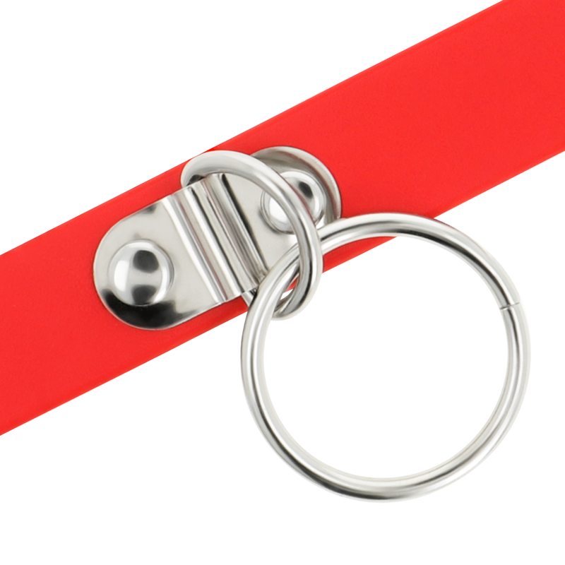 Coquette Chic Desire - Collar Cuero Vegano Rojo Accesorio Woman Fetish