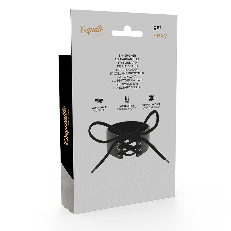 Coquette Chic Desire - Choker Cuero Vegano