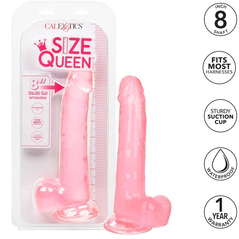 Queen Size Pene Gelatina 25,5cm - Rosa