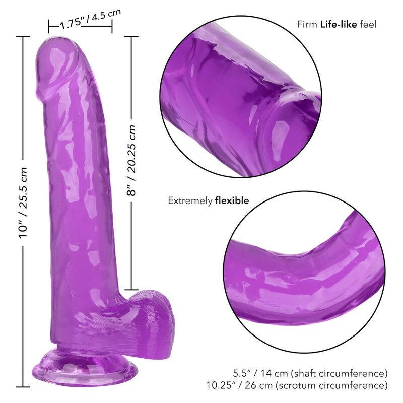 Pene Gelatina 25,5cm - Morado Queen Size