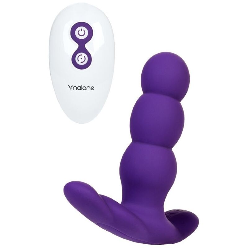Nalone Pearl Anal Control Remoto Negro Lila