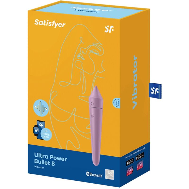 Ultra Power Bullet 8 Bala Vibradora Con App Lilac