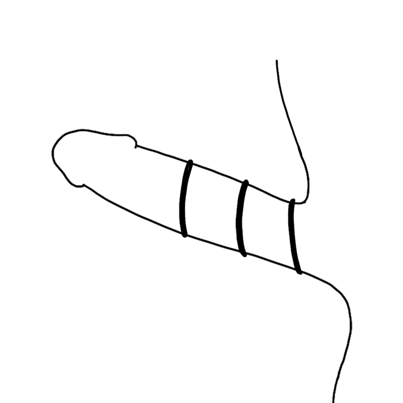 Ohmama - Set 3 Anillos De Silicona Negro