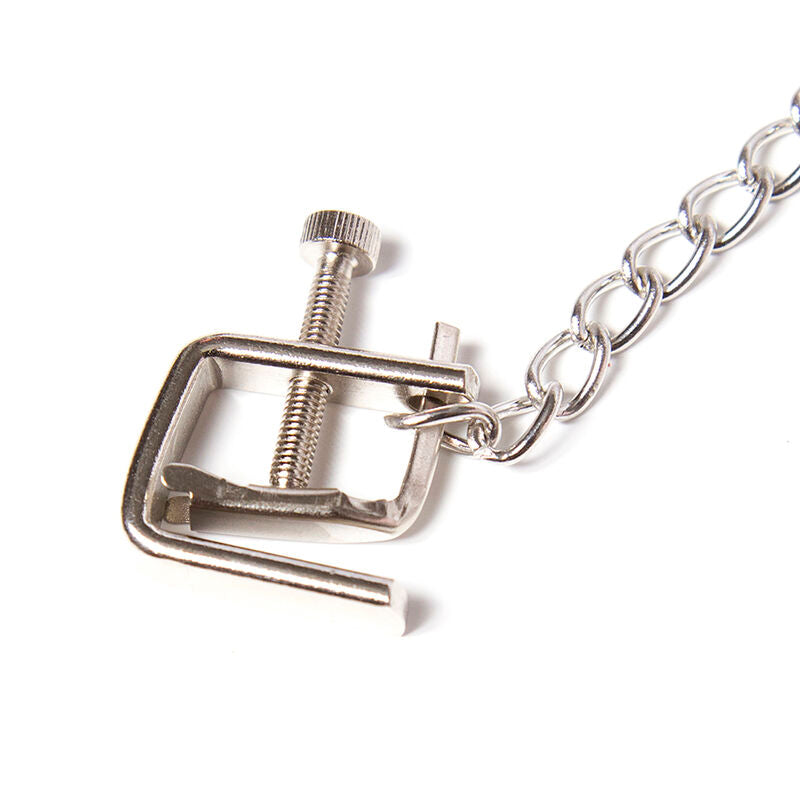 Ohmama Fetish - Pinzas Metalicas Tornillo Con Cadena