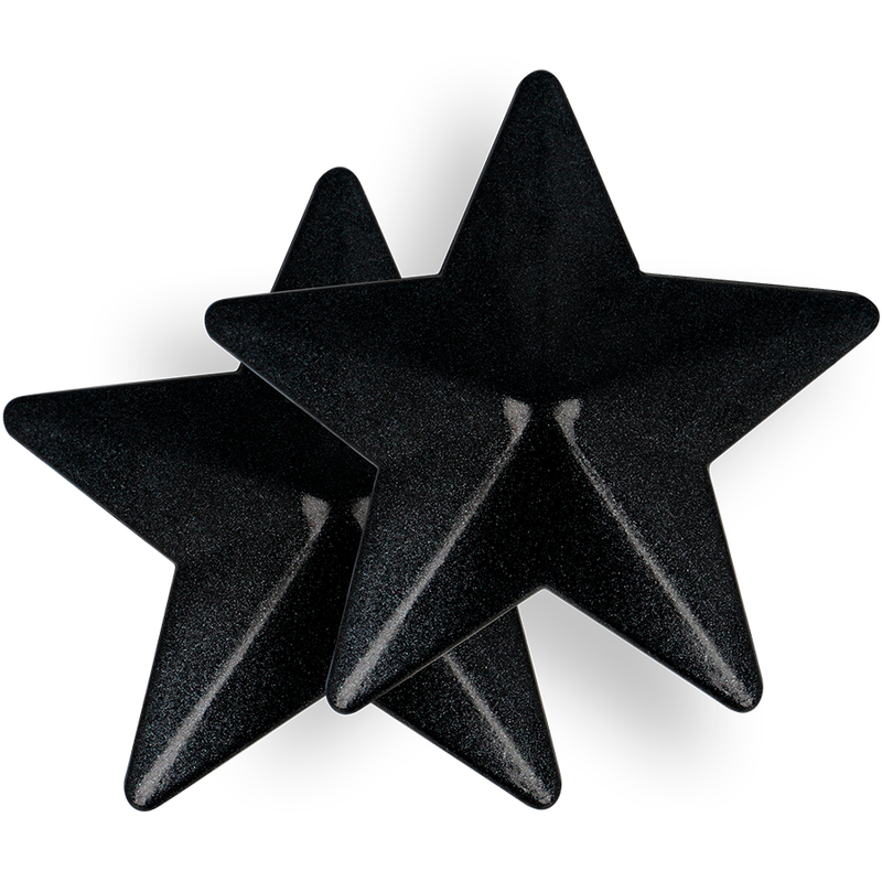 Coquette Chic Desire - Cubre Pezones Metal Estrellas Negras