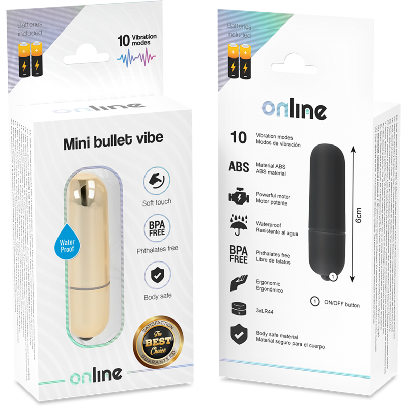 Online - Mini Bala Vibradora Dorada