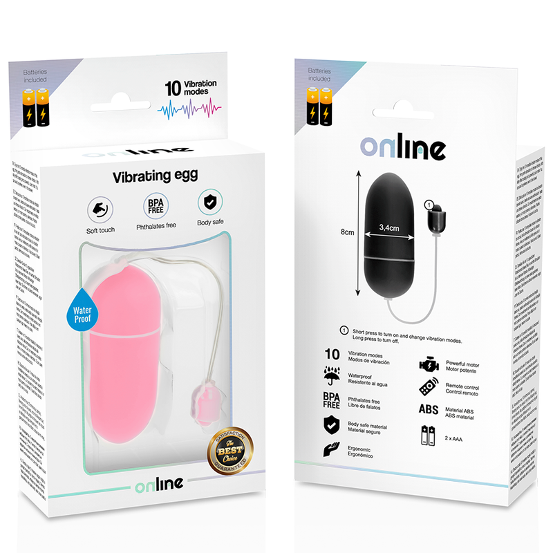 Online - Huevo Vibrador Waterproof Rosa