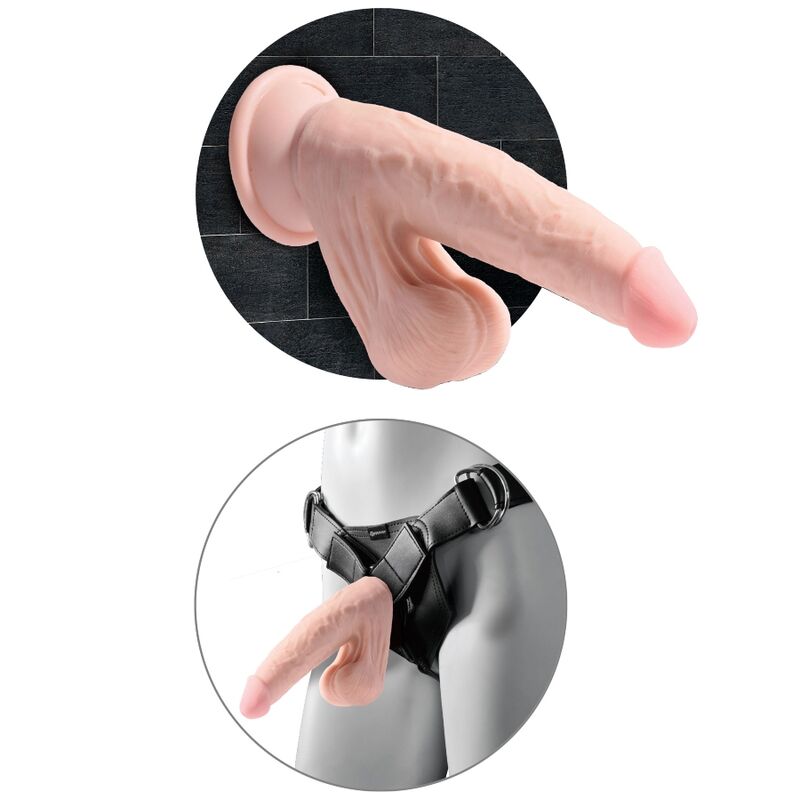Pene Realístico 3d Cock Swinging Balls 21,5cm