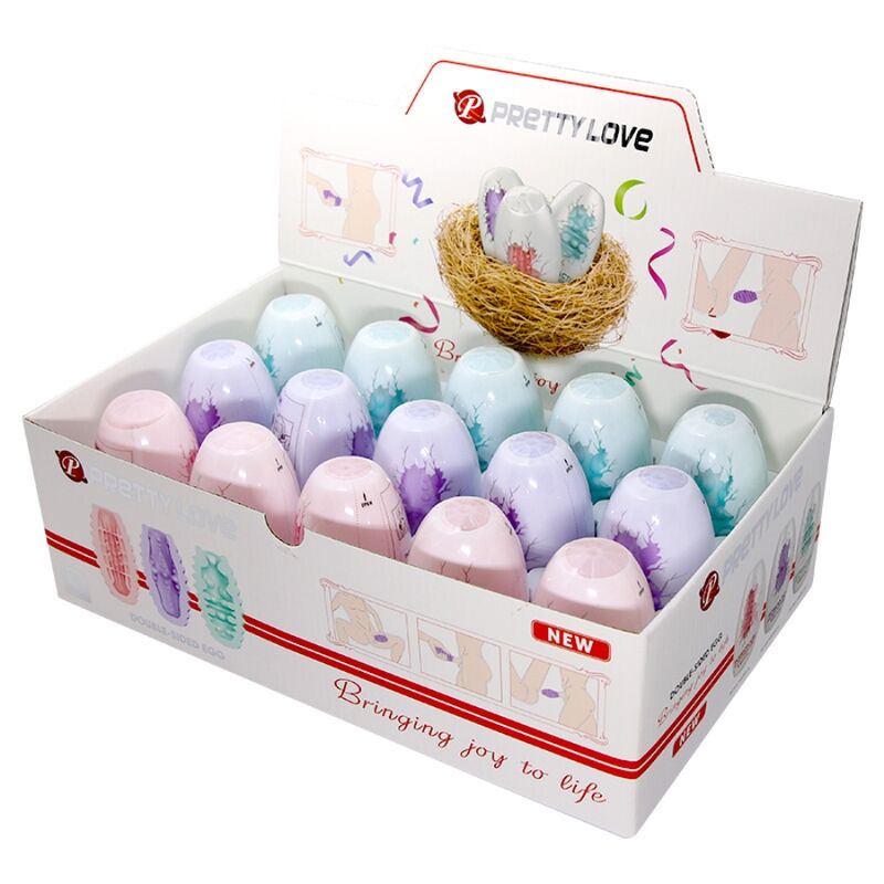Pack 15 Huevos Masturbadores Doble Texturizado