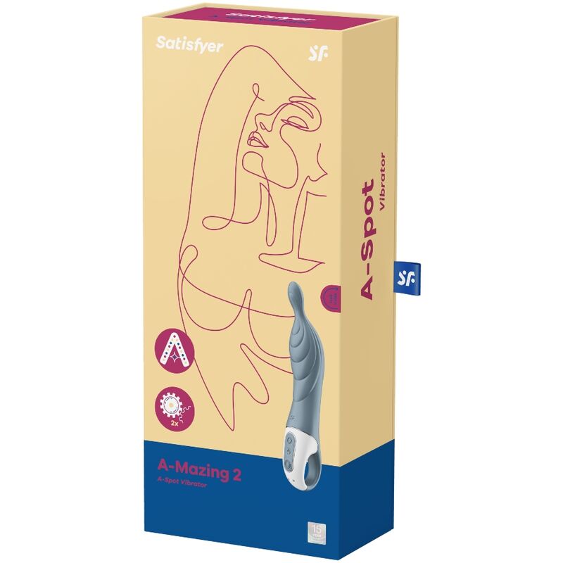 Plug Anal Satisfyer A-Mazing 2 Vibrador Punto A - Gris