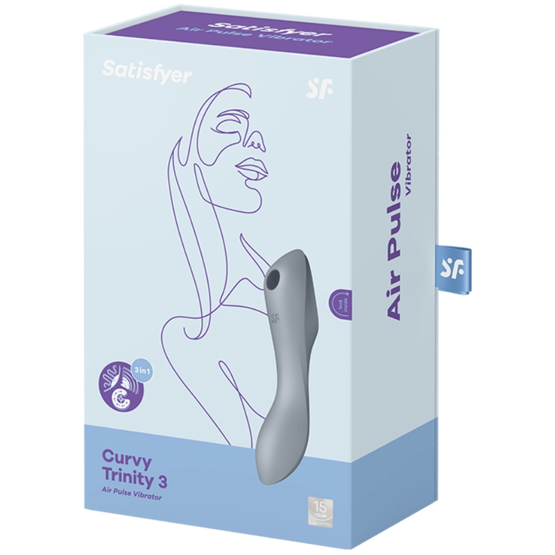 Satisfyer - Curvy Trinity 3 Estimulador Y Vibrador Gris