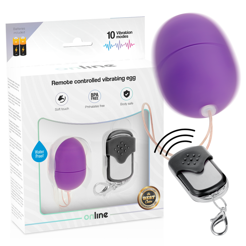 Online - Huevo Vibrador Control Remoto S Lila