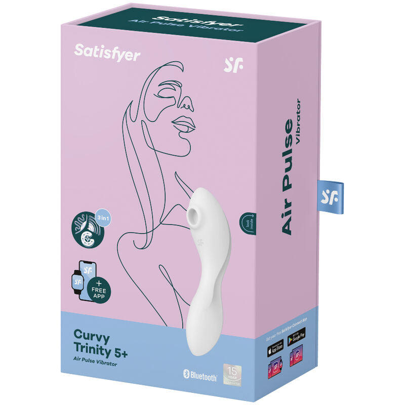 Satisfyer - Curvy Trinity 5 Estimulador Y Vibrador App Blanco