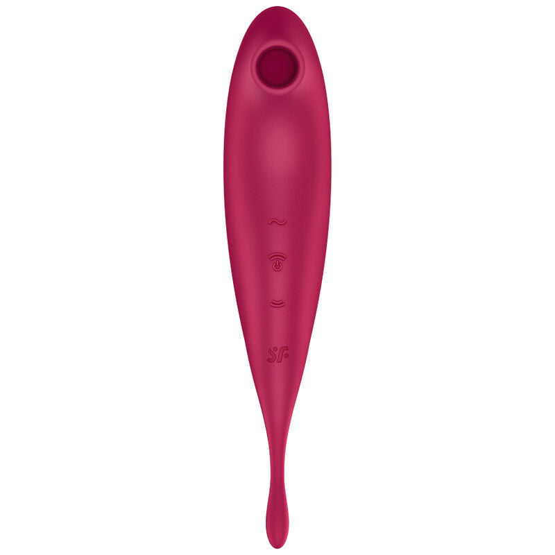 Twirling Pro Succionador Y Vibrador Twirling Pro App Satisfyer Connect Dark Red