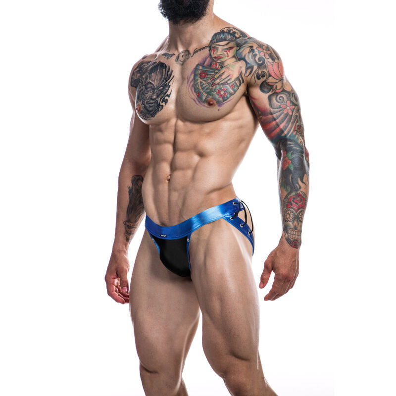 Cut4men - Jockstrap Desire Cuero Azul Xl