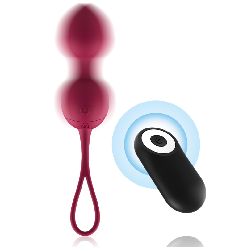 Cici Beauty - Premium Silicone 3 Vibrating Kegel Beads Remote Control