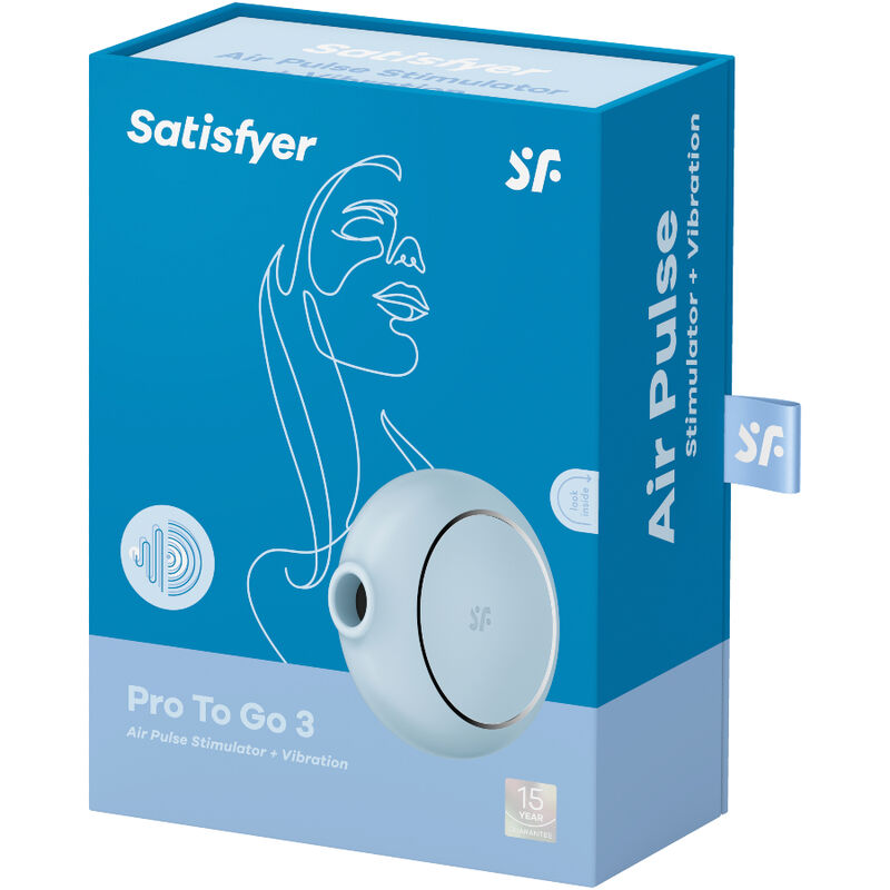 Satisfyer - Pro To Go 3 Estimulador Y Vibrador Doble Azul