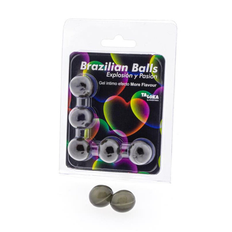 5 Brazilian Balls Explosion De Aromas Gel Excitante Efecto More Flavour