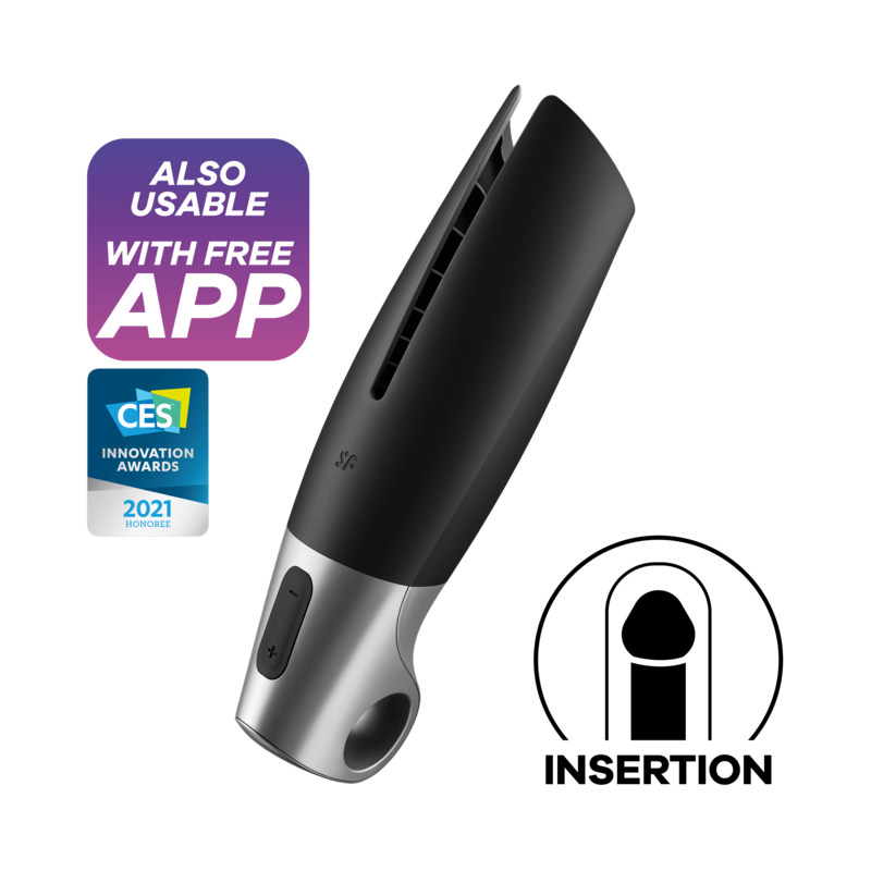 Satisfyer Power Masturbator - Negro Y Plata