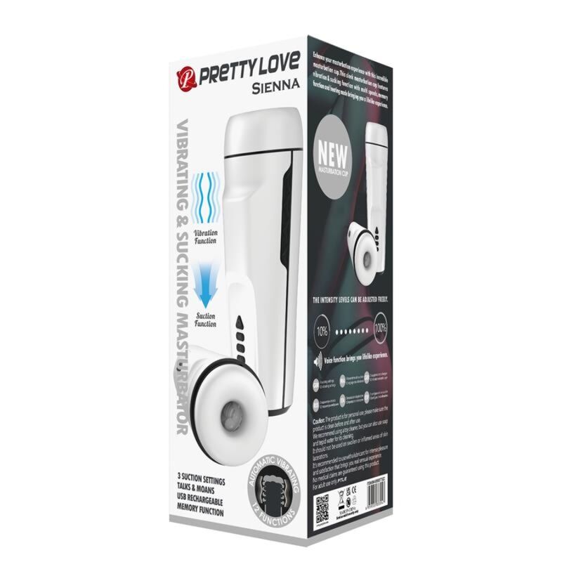 Masturbador Sienna Masculino Con Vibración, Voz Sex Talk Y Succión