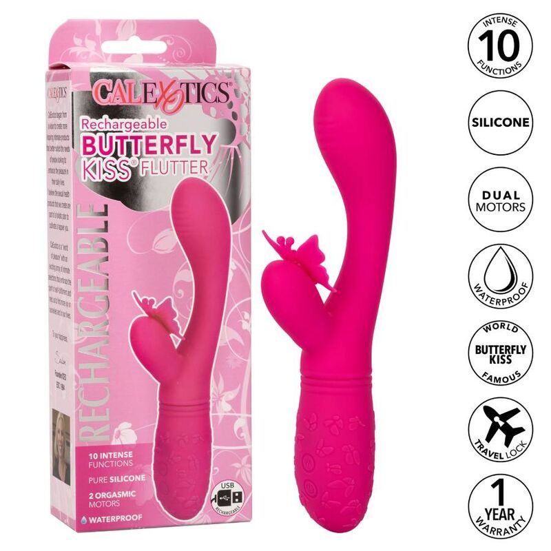 Vibrador California Exotics Butterfly Kiss Flutter Rosa