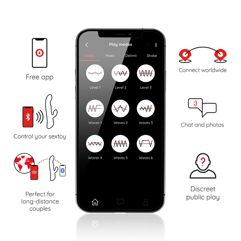 Oninder - Oslo Vibración & Rotación Negro - App Gratuita