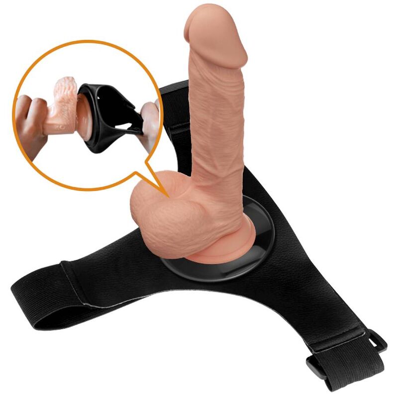 Pretty Love - Harness Briefs Arnés Universal Con Dildo Jerry 21.8 Cm Natural