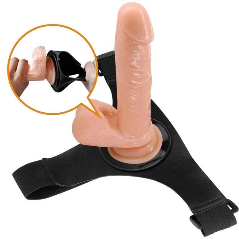Pretty Love - Harness Briefs Arnés Universal Con Dildo Tom 20 Cm Natural