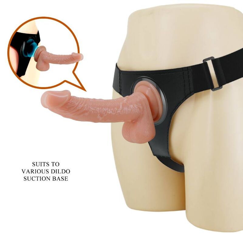 Pretty Love - Harness Briefs Arnés Universal Con Dildo Kevin 19 Cm Natural