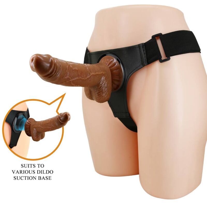 Pretty Love - Harness Briefs Arnés Universal Con Dildo Micheal 20 Cm Negro