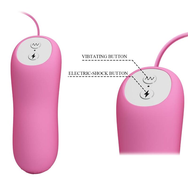 Pretty Love - Pinzas Con Vibración Y Eletroshock Rosa