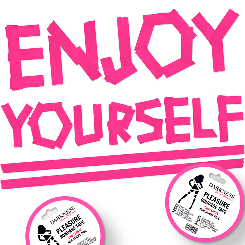 Darkness - Cinta Para Bondage Rosa No Pegajosa 15 M