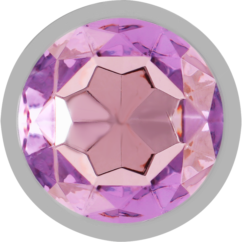 Intense - Plug Anal Metal Aluminio Con Cristal Violeta Talla S