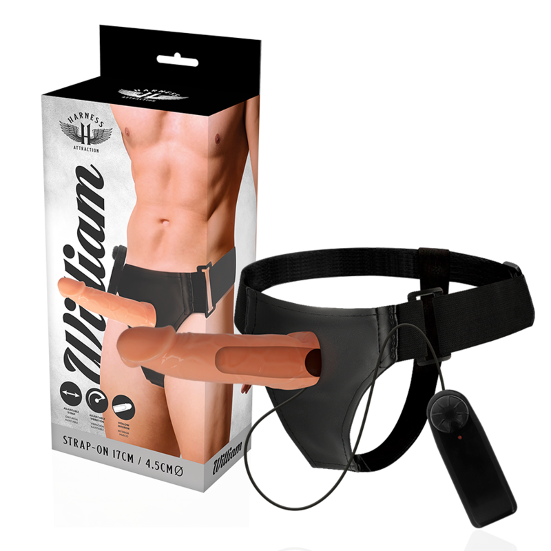 Harness Attraction - Rnes Hueco Willian Con Vibrador 17 Cm -O- 4.5 Cm
