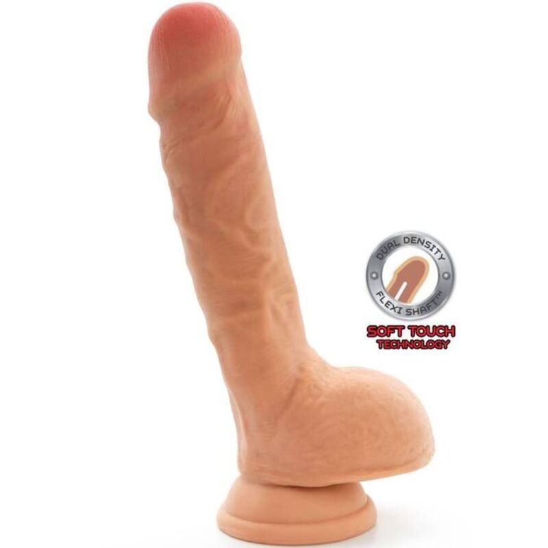 Pene Realístico Con Testículos Dual Density 23cm