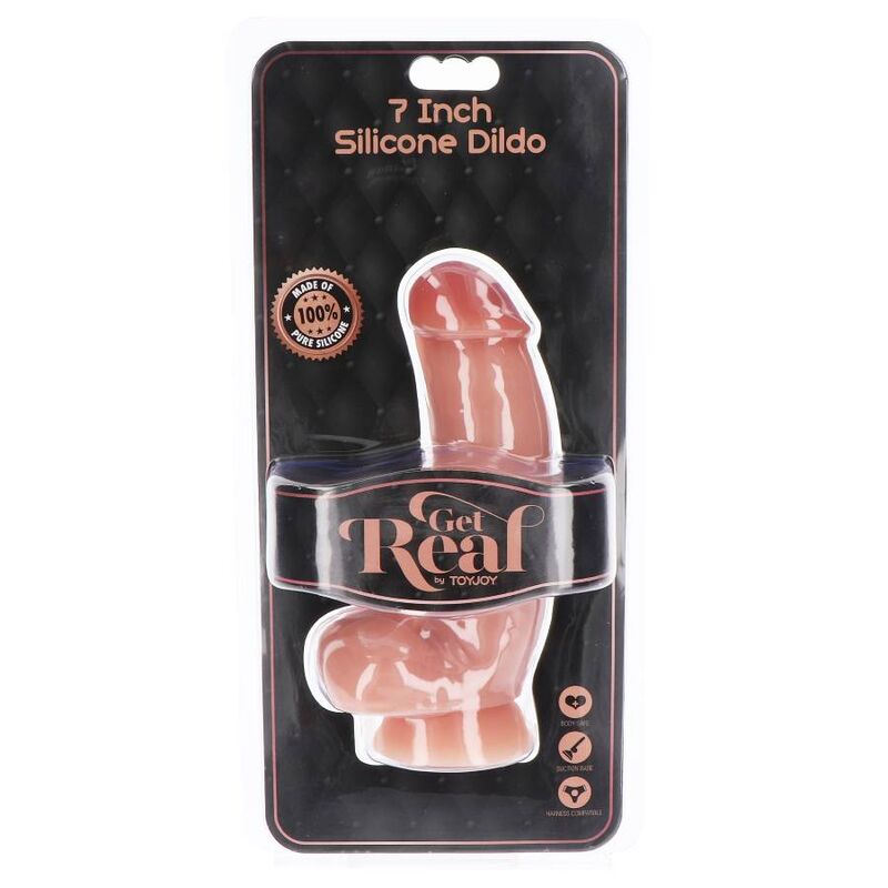 Pene Realístico De Silicona Con Testículos 18cm