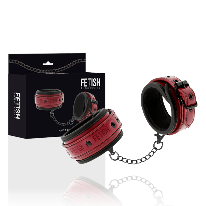 Fetish Submissive Dark Room - Esposas Tobillos Cuero Vegano Con Forro De Neopreno