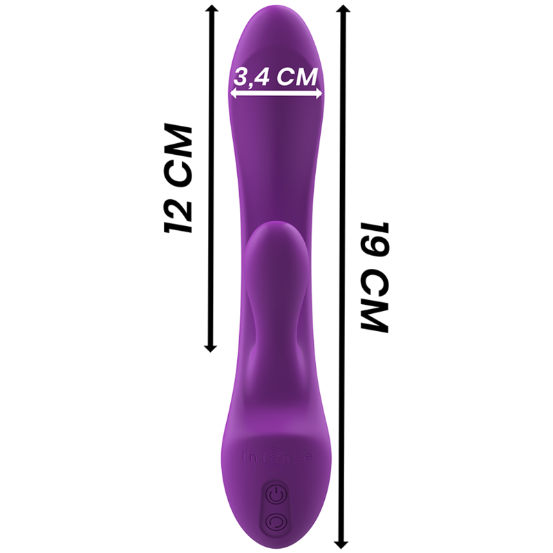 Intense - Luigi Vibrador Rabbit Silicona Liquida Morado