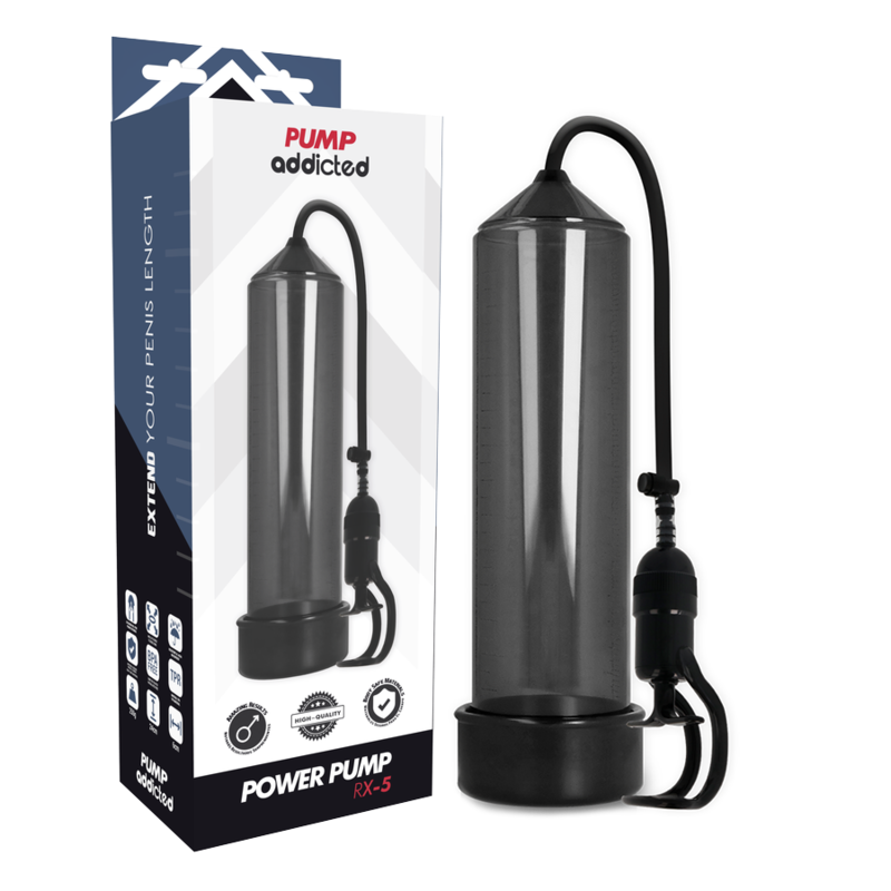 Pump Addicted - Bomba Erección Rx5 Negro