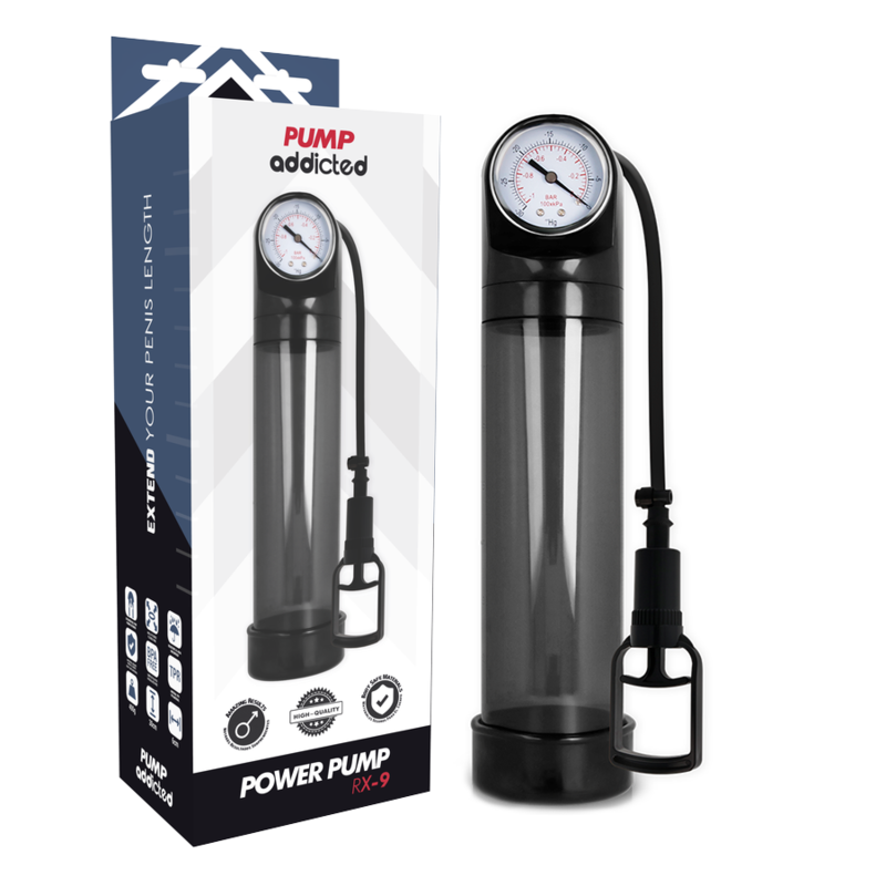 Pump Addicted - Bomba Erección Rx9 Negro