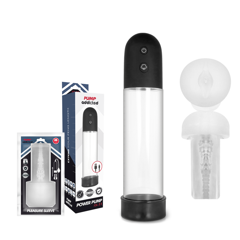 Pump Addicted - Bomba Erección Rx11 Automática Con Masturbador