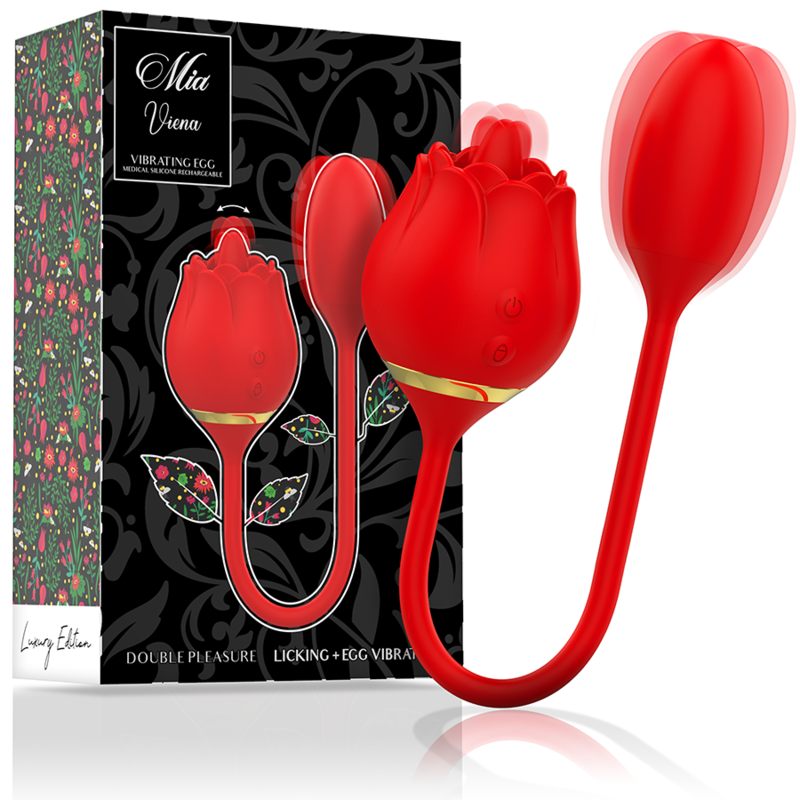 Mia - Viena Double Pleasure Licking + Huevo Vibrador