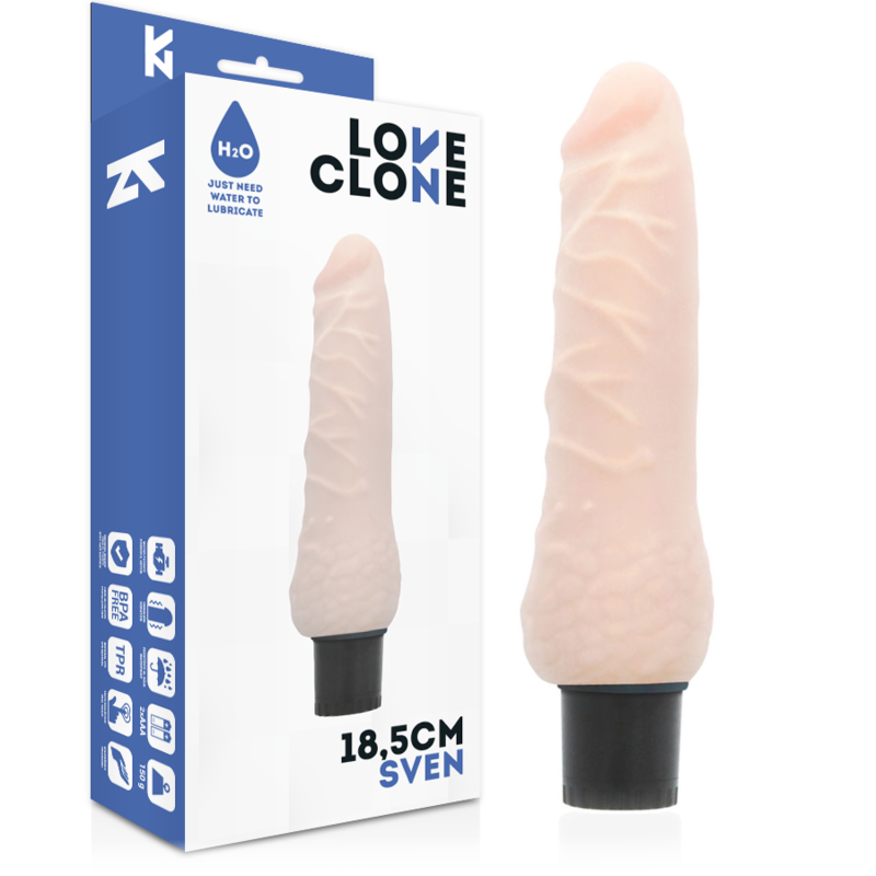 Loveclone - Sven Vibrador Realístico Self Lubrication 18.5 Cm -o- 3.3 Cm