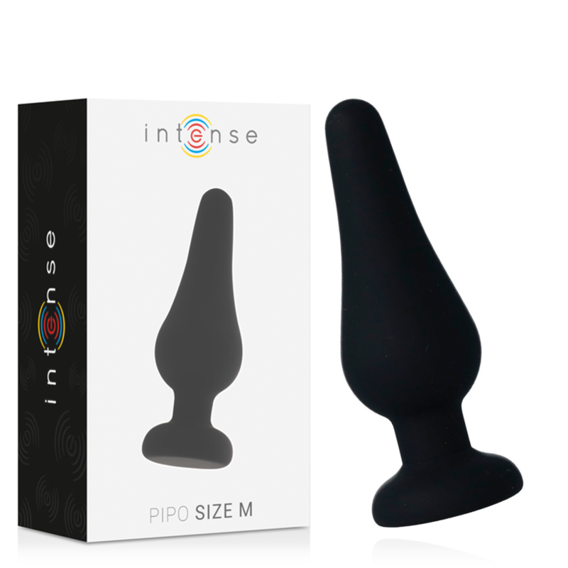 Intense - Anal Plug Pipo M Silicone Negro 11 Cm