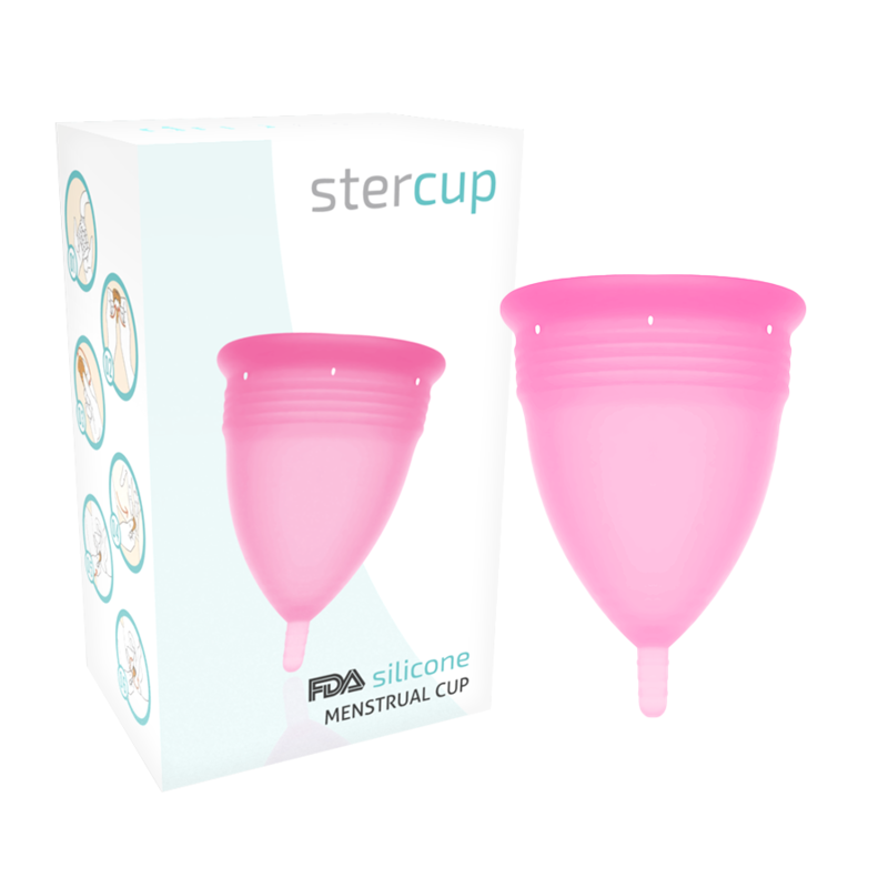 Stercup - Copa Menstrual Fda Silicona Rosa - Talla L